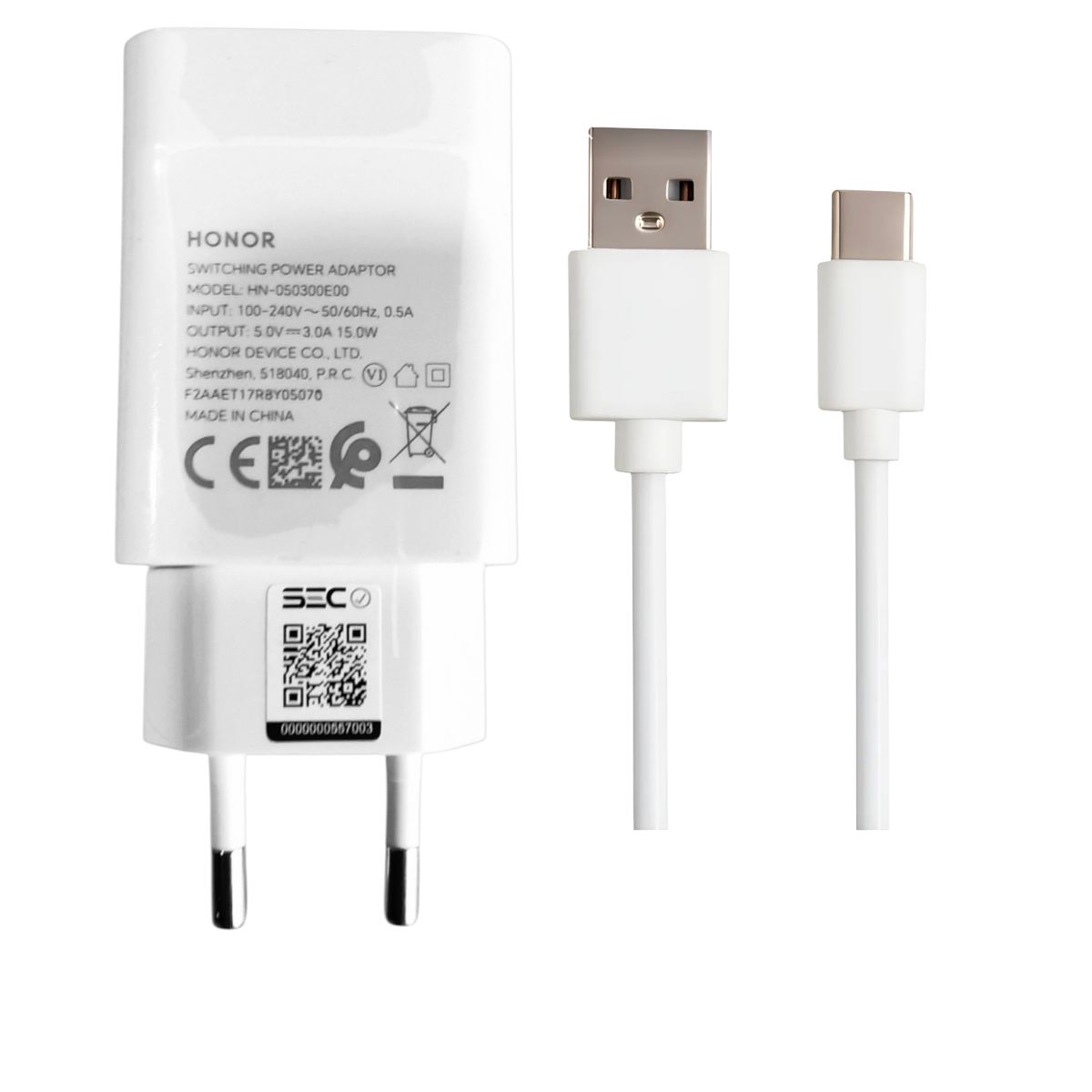 HONOR - Cargador Honor 15w + Cable Usb Typo C - Original