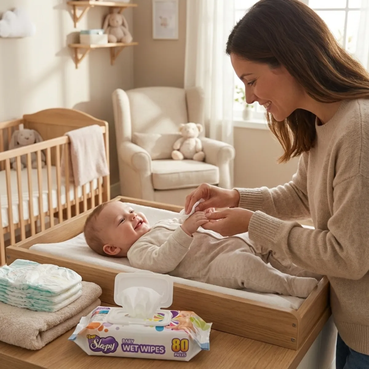 SLEEPY - Toallitas Húmedas Sleepy 80 Unidades Tapa Dura Caja X 12 unidades