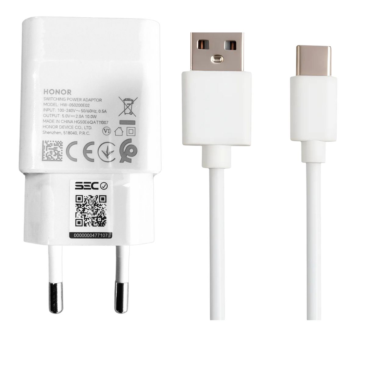 HONOR - Cargador Honor 10w + Cable Usb Typo C - Original