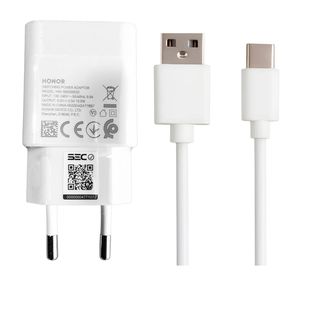 HONOR - Cargador Honor 10w + Cable Usb Typo C - Original