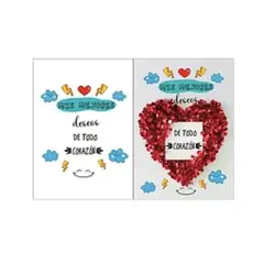 GENERICO - Tarjeta de felicitación de corazón 12x17cm