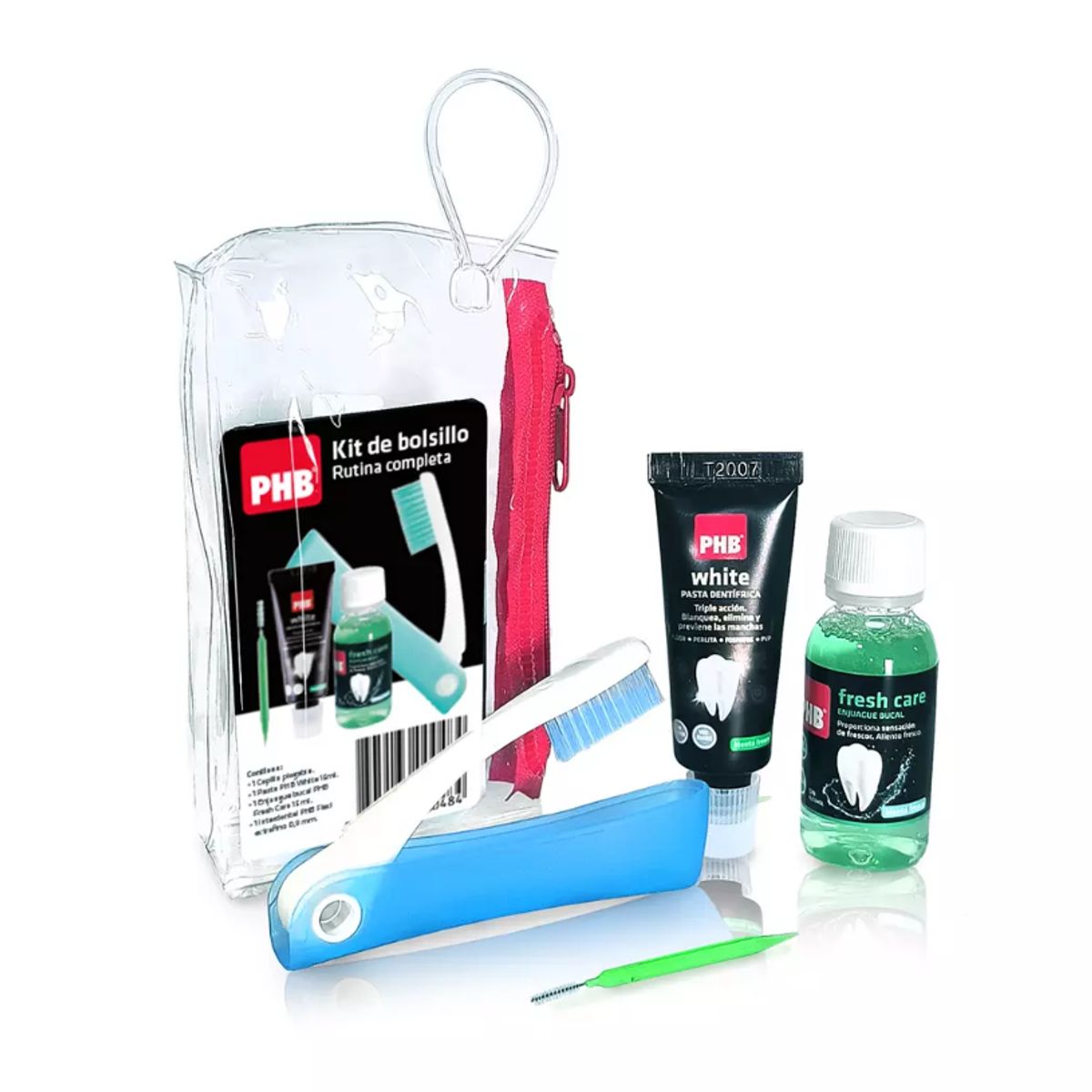 PHB - Kit Viaje Phb Rutina Completa Cepillo Pasta Enjuague Full Rutina Completa