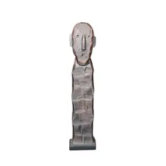 BROOKMAN - ADORNO FIGURA NOMO POLIRESINA PEDESTAL FIERRO NEGRO 11.5 x 9 x 54 CM