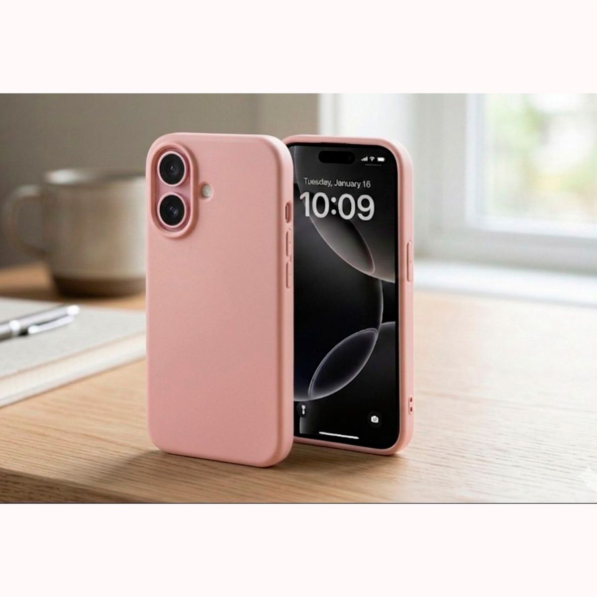 GENERICO - Carcasa protectora silicone Iphone 17 rosa