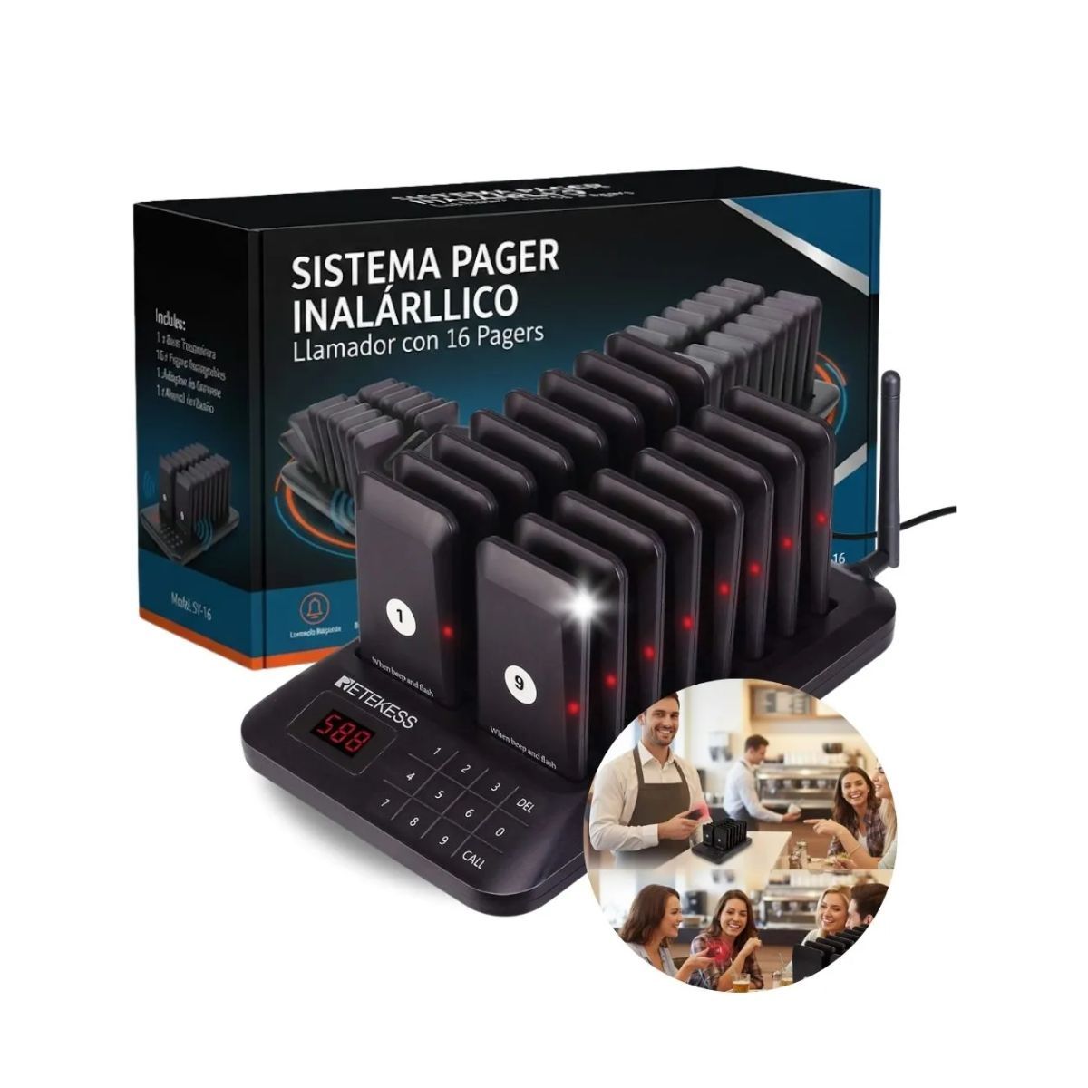 COMPUTECH - Llamador Inalámbrico Busca Pedidos Restaurantes Localizador