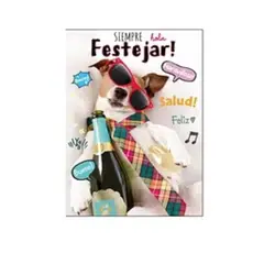 GENERICO - Tarjeta De Felicitación Festejo 11x17cm