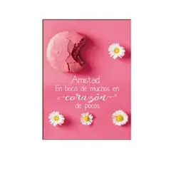 GENERICO - Tarjeta De Felicitación Amistad Rosa 11x17cm