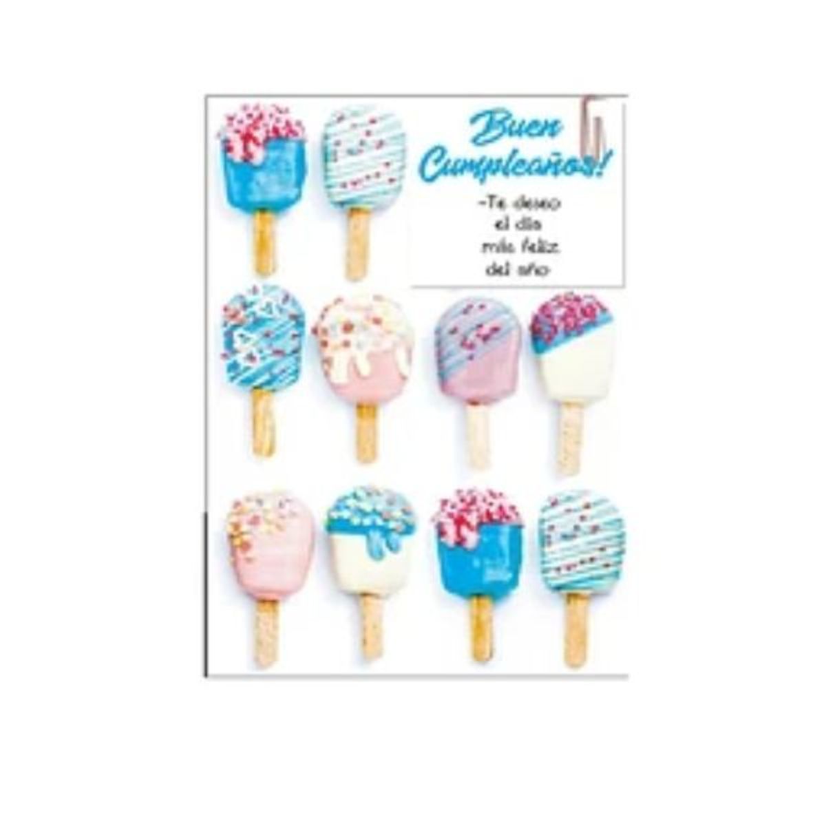 GENERICO - Tarjeta De Felicitación helados 11x17cm