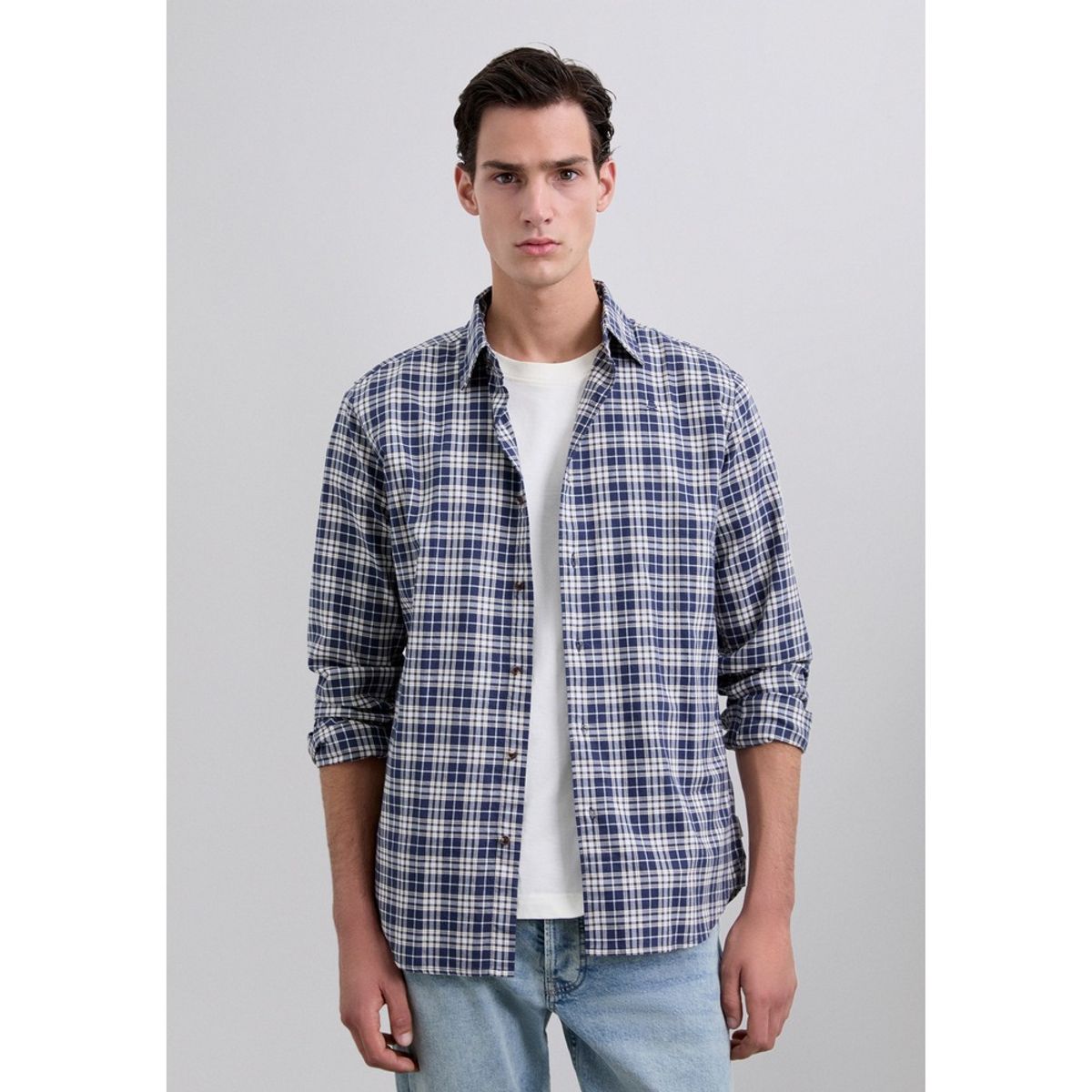 SCALPERS - Camisa Estampada Cuadros Tartán