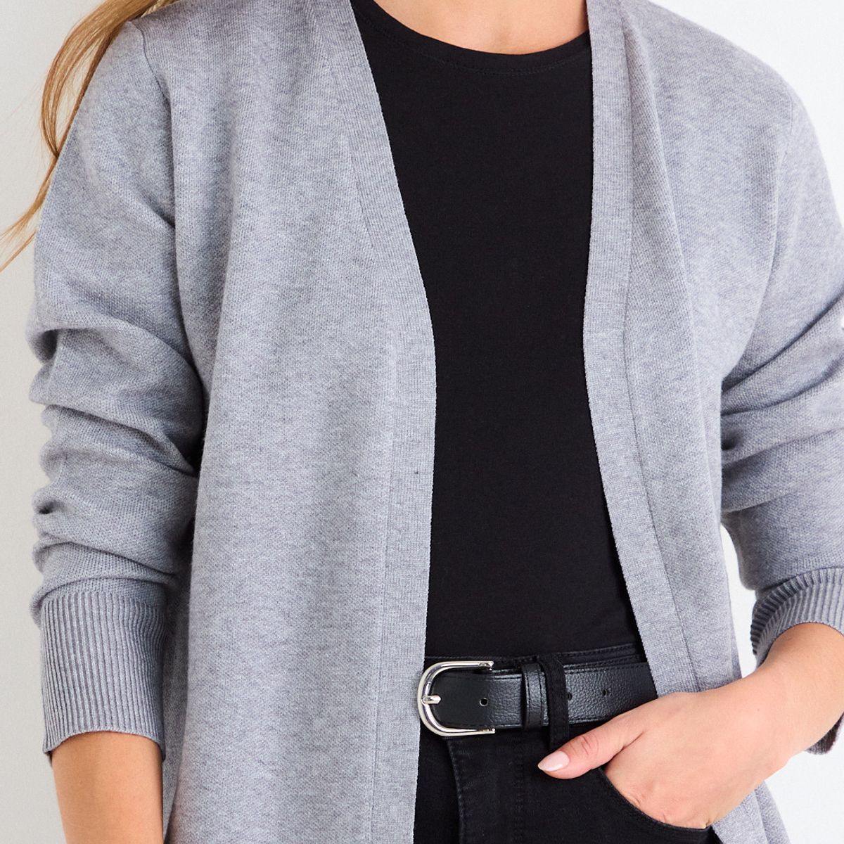 ASH - Cardigan Largo Mujer Gris Ash