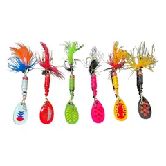 GENERICO - Set 6 Spinners Para Pescar Truchas Efectivos