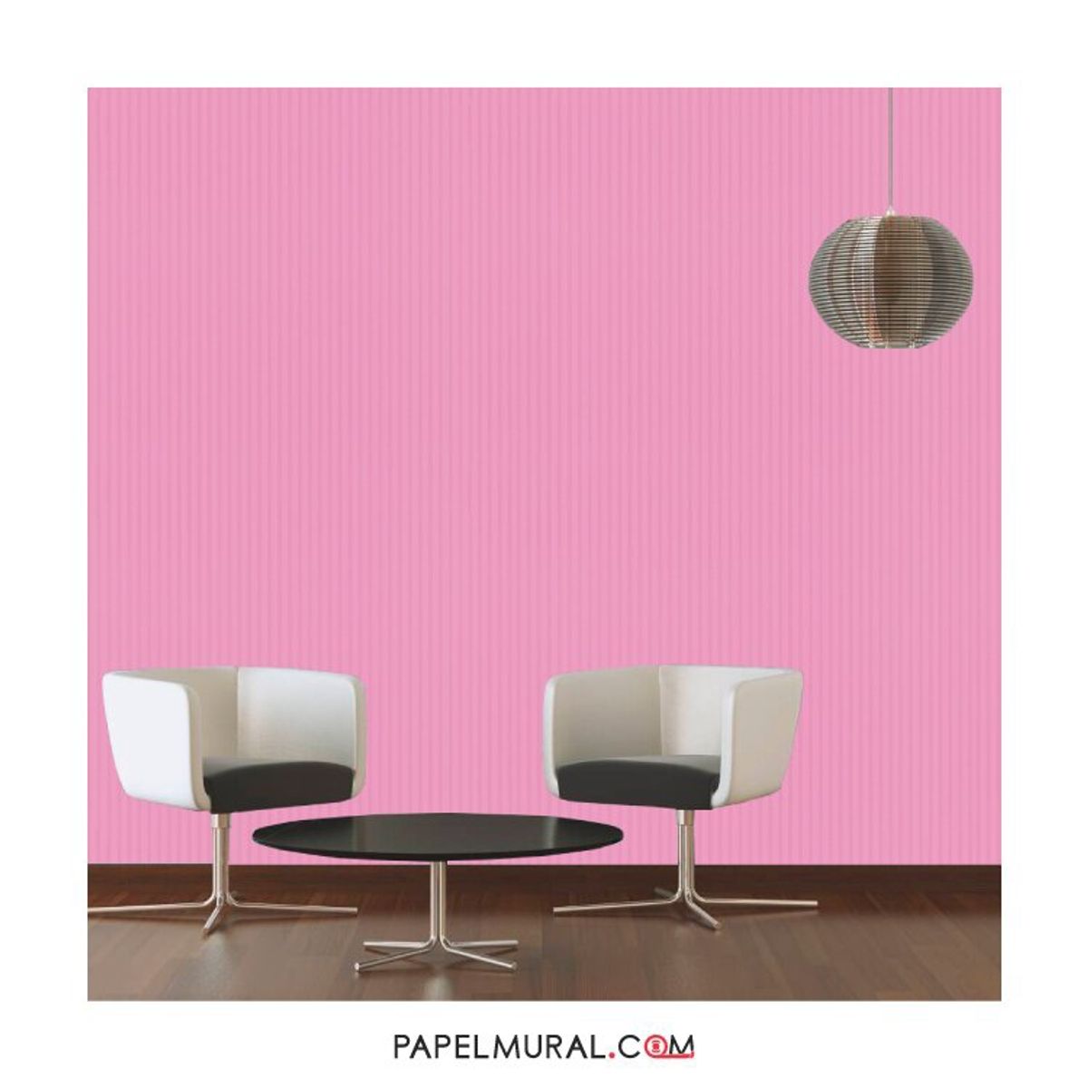 PAPELMURAL COM - Papel Mural Diseño Lineas Rosa