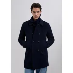 SCALPERS - Abrigo Abotonado Cruzado Lana