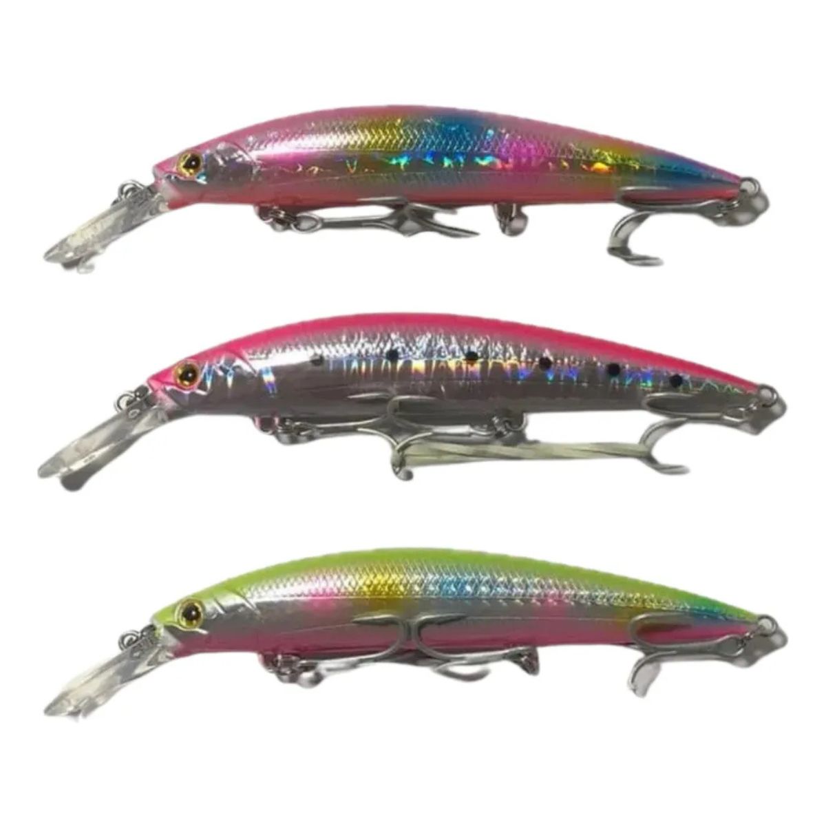 GENERICO - Pack 3 Señuelos De Mar 39g 110mm (lenguado O Corvina)