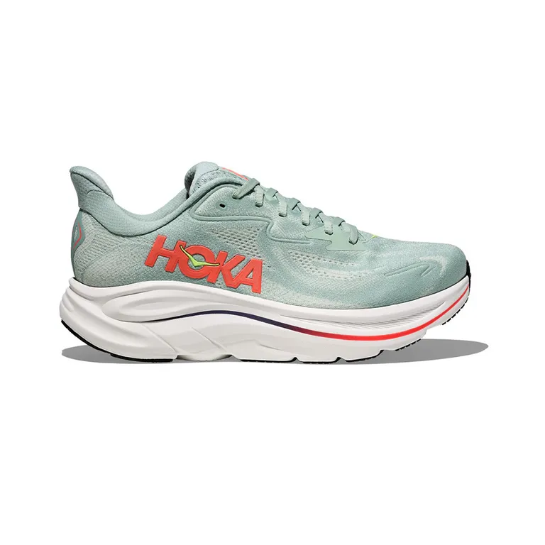 Zapatilla Clifton 10 Hombre Sage / Neon Flame