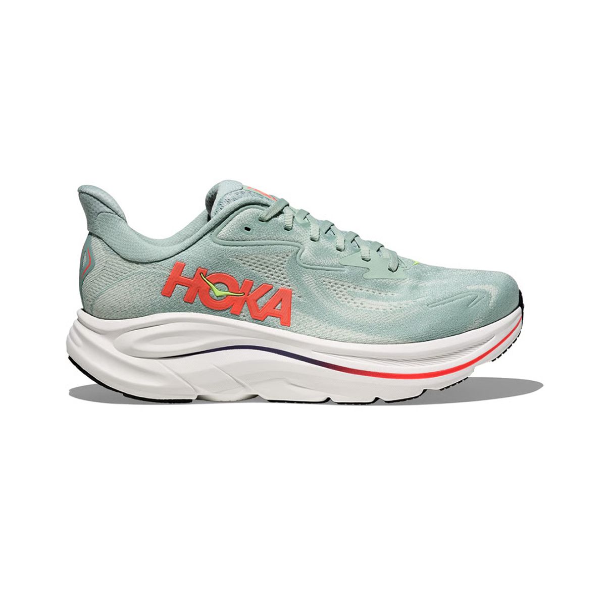 HOKA - Zapatilla Hoka Clifton 10 Hombre Sage / Neon Flame