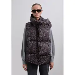 SCALPERS - Chaleco Animal Print Desmontable