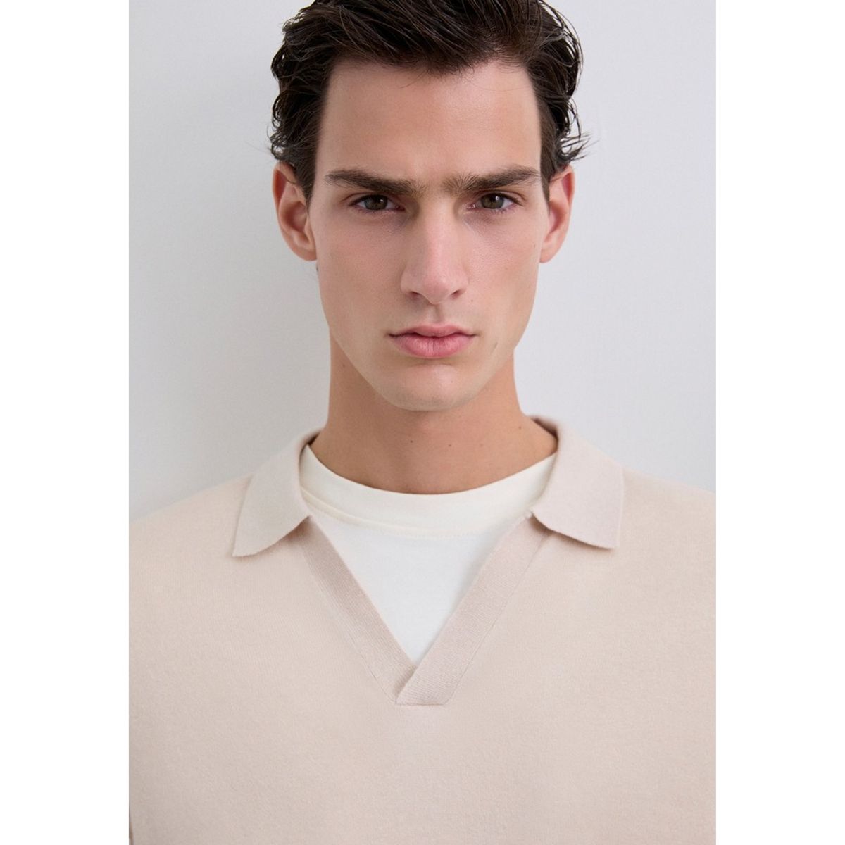 SCALPERS - Jersey Polo Cuello Pico Lana