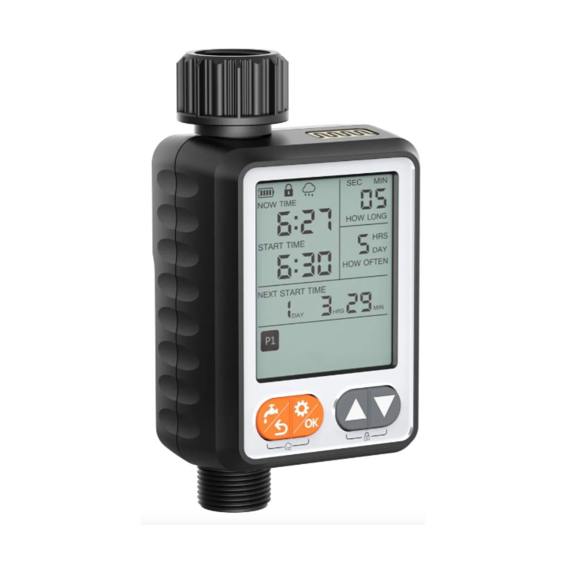 GENERICO - Programador De Riego Automatico Temporizador Digital WT05 con Sensor de Lluvia e IP54