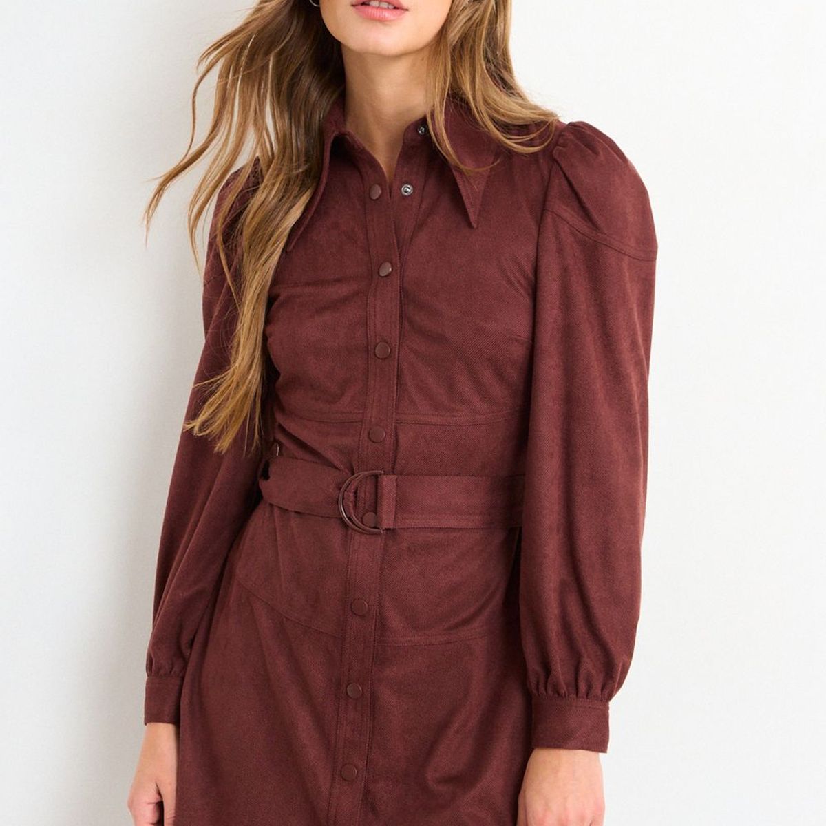 IO - Vestido Liso Mujer Café Io