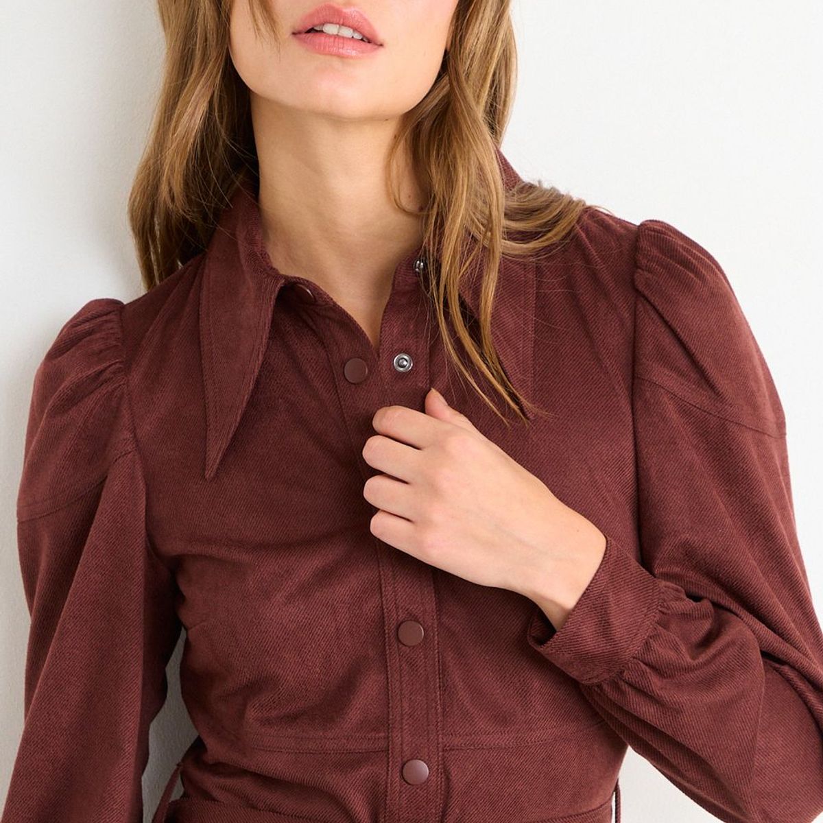 IO - Vestido Liso Mujer Café Io