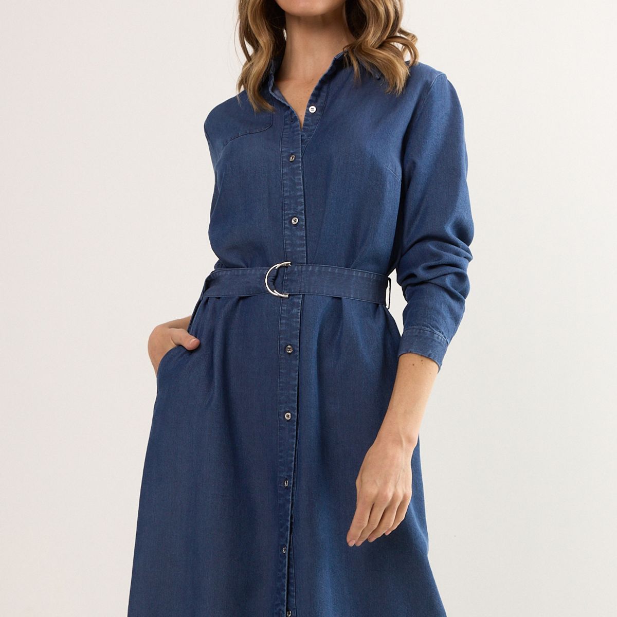 MA GRIFFE - Vestido Liso Mujer Azul Magriffe