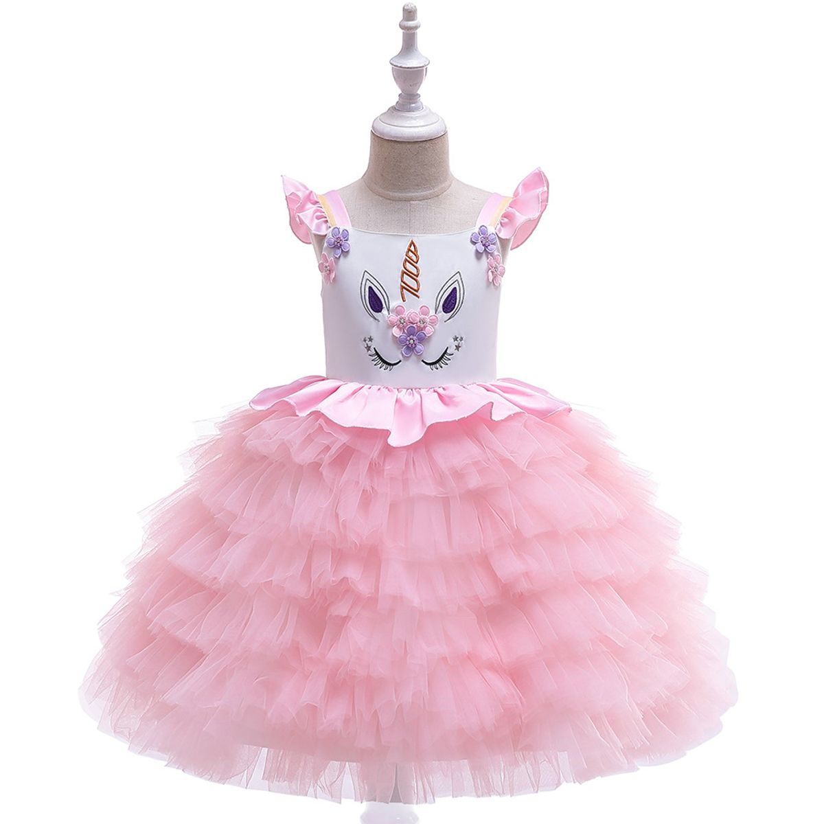 ALMA & DECO - Vestido Niña Princesa Sueño de Unicornio Rosa
