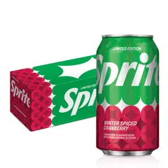 CANADA DRY - Bebidas Winter Spiced Cranberry Lata Sprite 12 x 355 ml