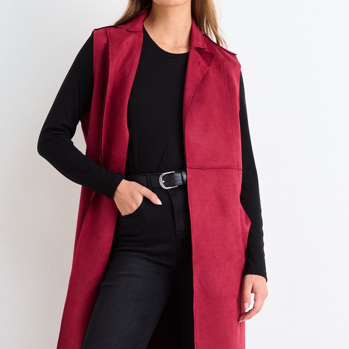 ASH - Tapado Liso Mujer Burdeos Ash