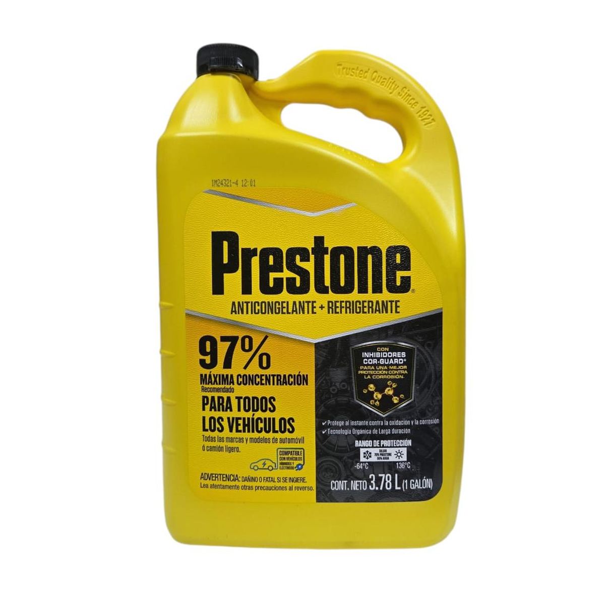 Refrigerante Y Anticongelante Prestone 97% 3.8L, marca PRESTONE - Foto Principal