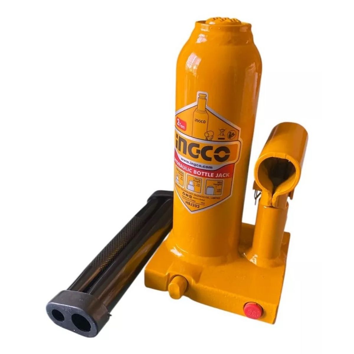 INGCO - Gata Hidráulica Tipo Botella 2 Ton Ingco HBJ202