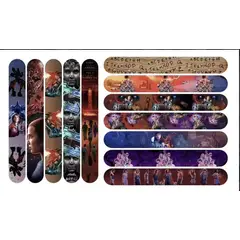 GENERICO - Pack 12 Pulseras Slap Stranger Upside Down Eleven 22cm Multicolor