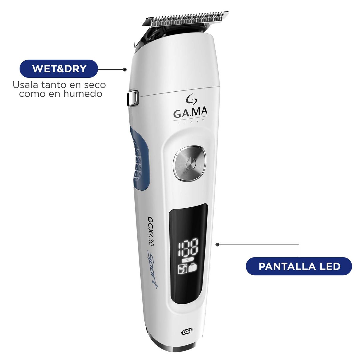 GAMA - Cortapelos Multistyler Gama GCX 630 Sport Set 20 Piezas