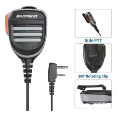 BAOFENG - Pera Micrófono Parlante Resistente IP54 Dual Ptt Altavoz Radio profesional