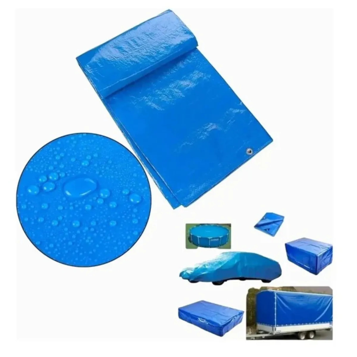GENERICO - Carpa Lona 6x8 Multiuso Impermeable para Camión