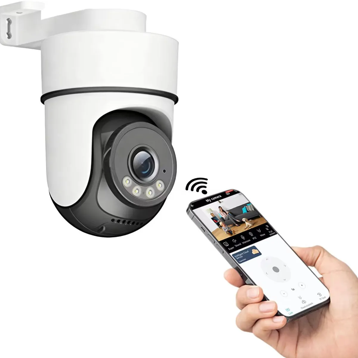 CENGAGE - Qp K1 Cámara De Seguridad Wi-fi Smart Para Exterior Vision Nocturna Full Hd 2mp