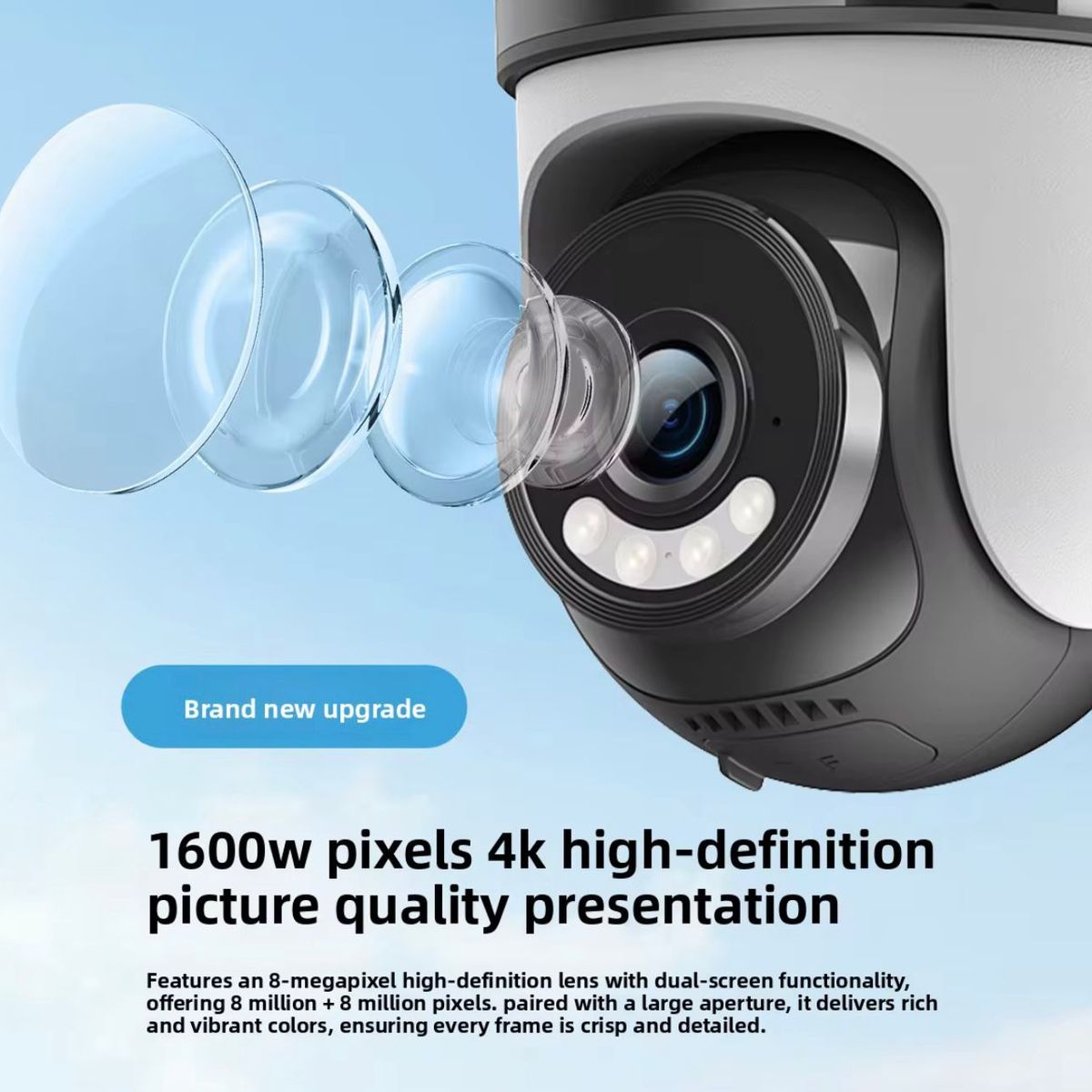 CENGAGE - Qp K1 Cámara De Seguridad Wi-fi Smart Para Exterior Vision Nocturna Full Hd 2mp