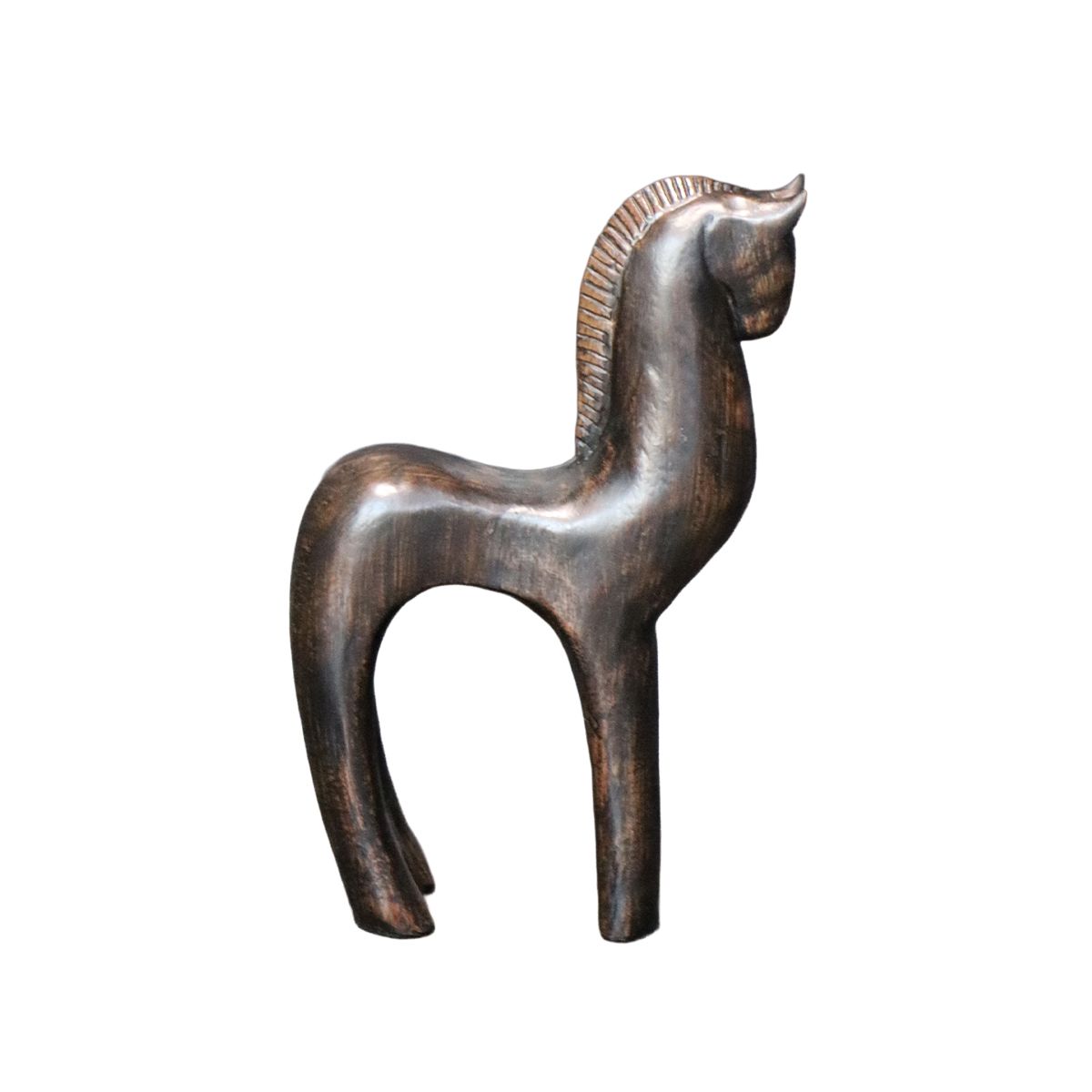 BROOKMAN - ADORNO CABALLO DADI POLIRESINA CAFE 20 x 7 x 31 CM