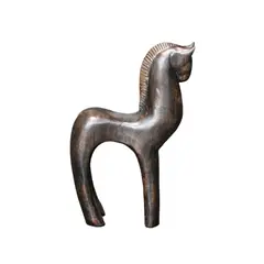 BROOKMAN - ADORNO CABALLO DADI POLIRESINA CAFE 20 x 7 x 31 CM