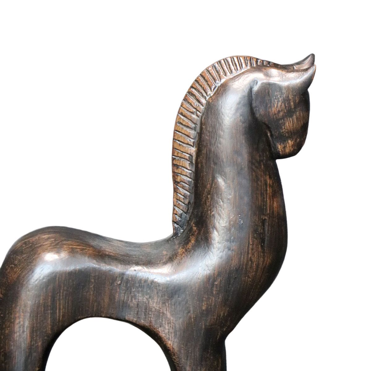 BROOKMAN - ADORNO CABALLO DADI POLIRESINA CAFE 20 x 7 x 31 CM