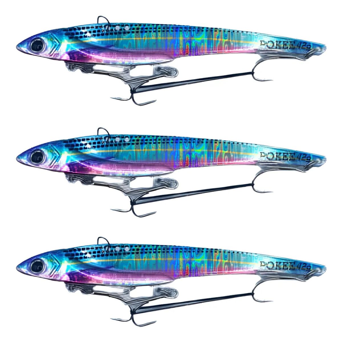 FISHER - Pack 3 Señuelo Caballito Vib 42g Corvina Lenguado