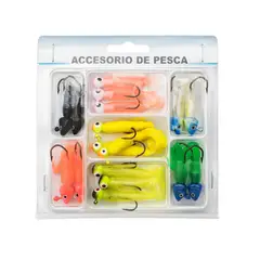 GENERICO - Set De Señuelo Vinilos Silicona Para Pesca Distintos Colores