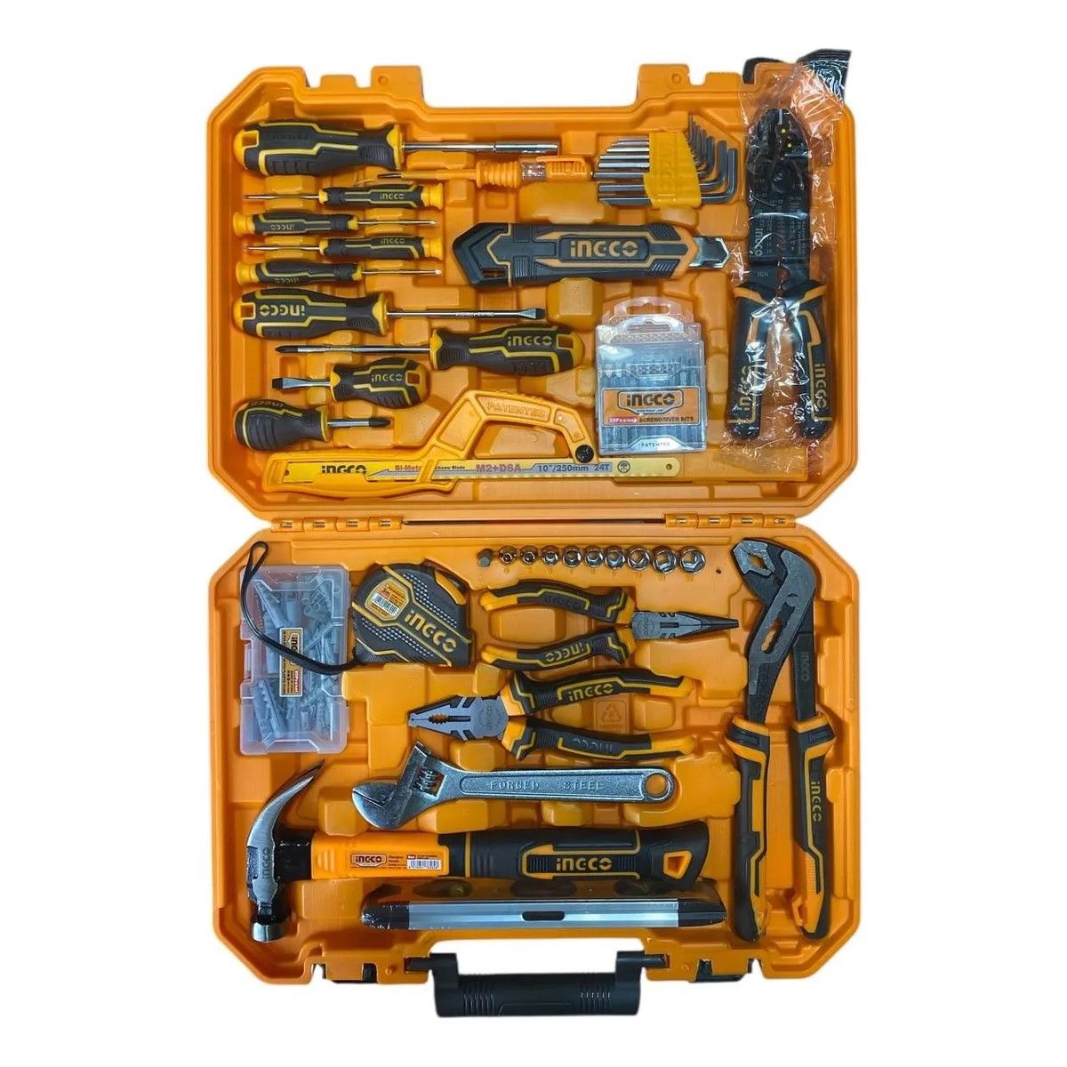 INGCO - Kit Set 168 Herram Y Accesorios Manuales Ingco HKTHP21681 Naranja