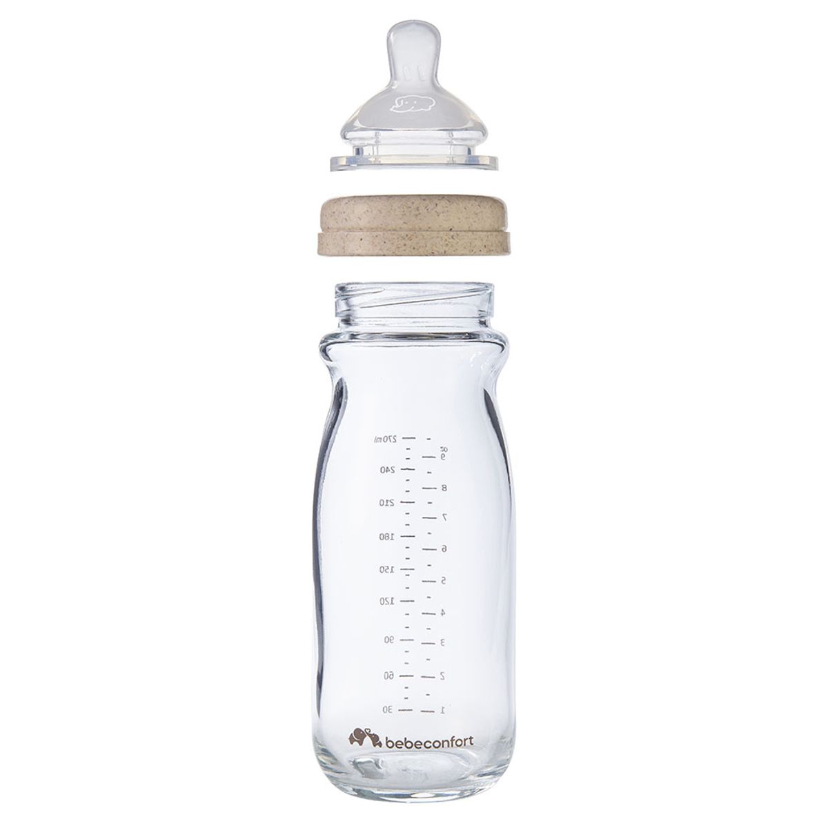 BEBE CONFORT - Mamadera Physio Aircare Vidrio 270ml Bebé Confort