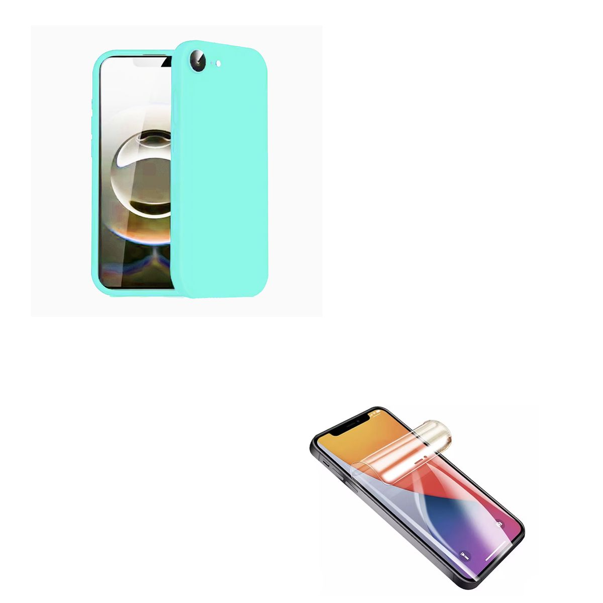 JOIGO - Carcasa Funda Lamina de Clear Compatible Con iPhone 17e Turquesa