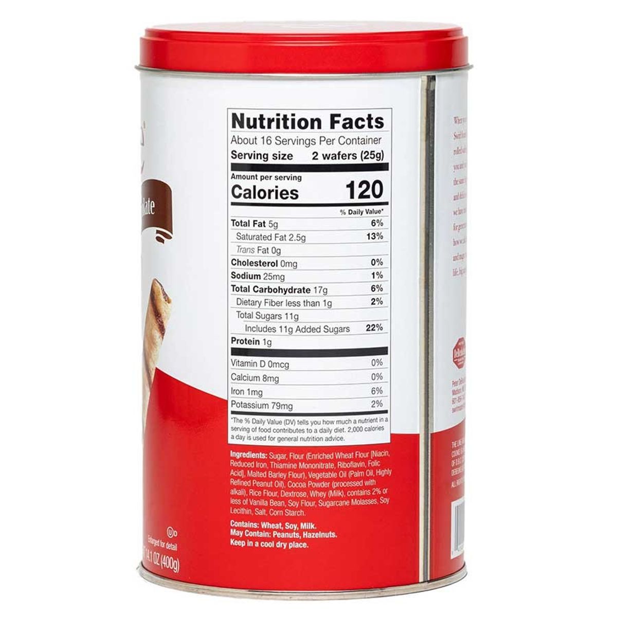 PIROULINE - Obleas Rellenas de Chocolate Negro Pirouline 400 g Kiosclub