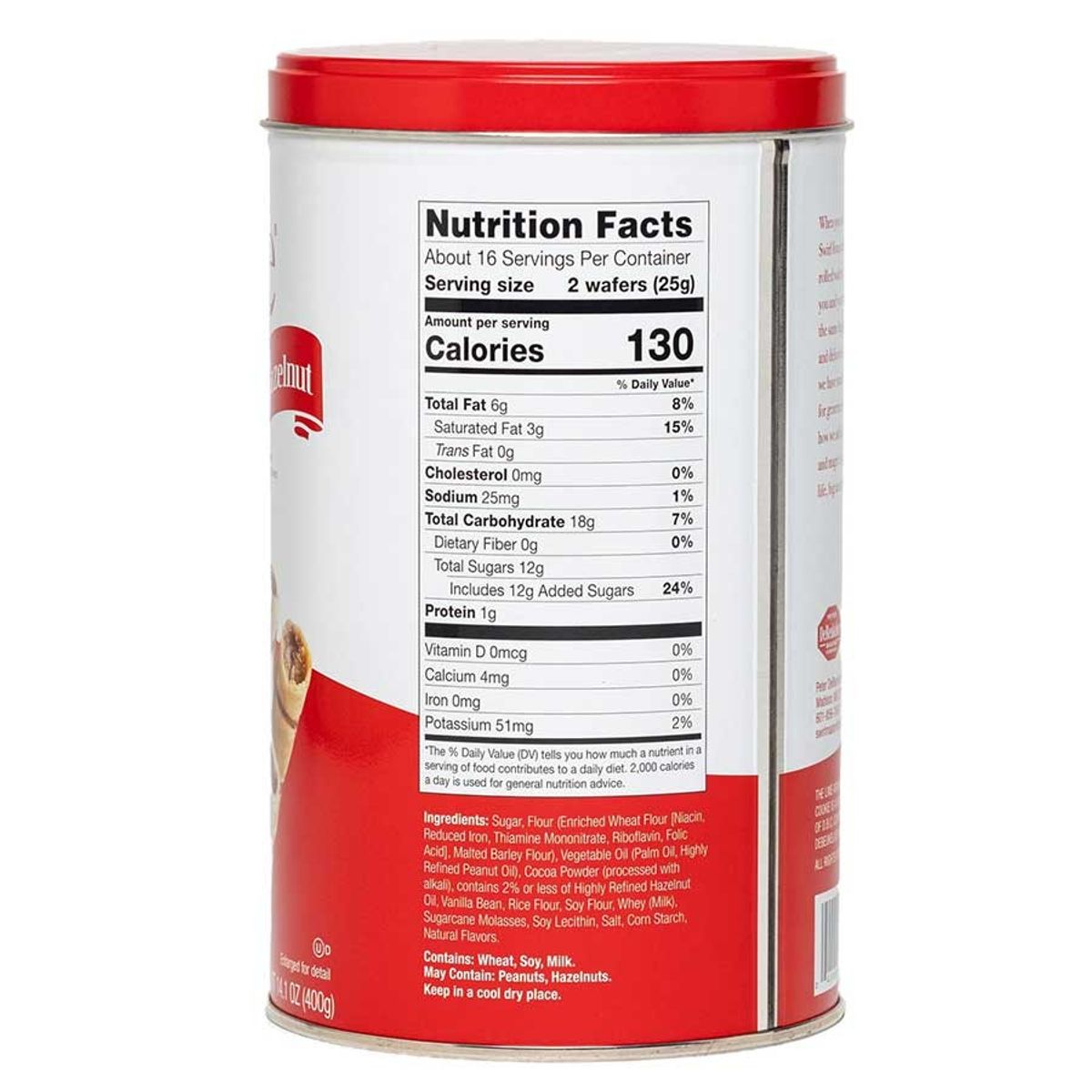 GENERICO - Obleas Rellenas de Chocolate con Avellanas Pirouline 400 g