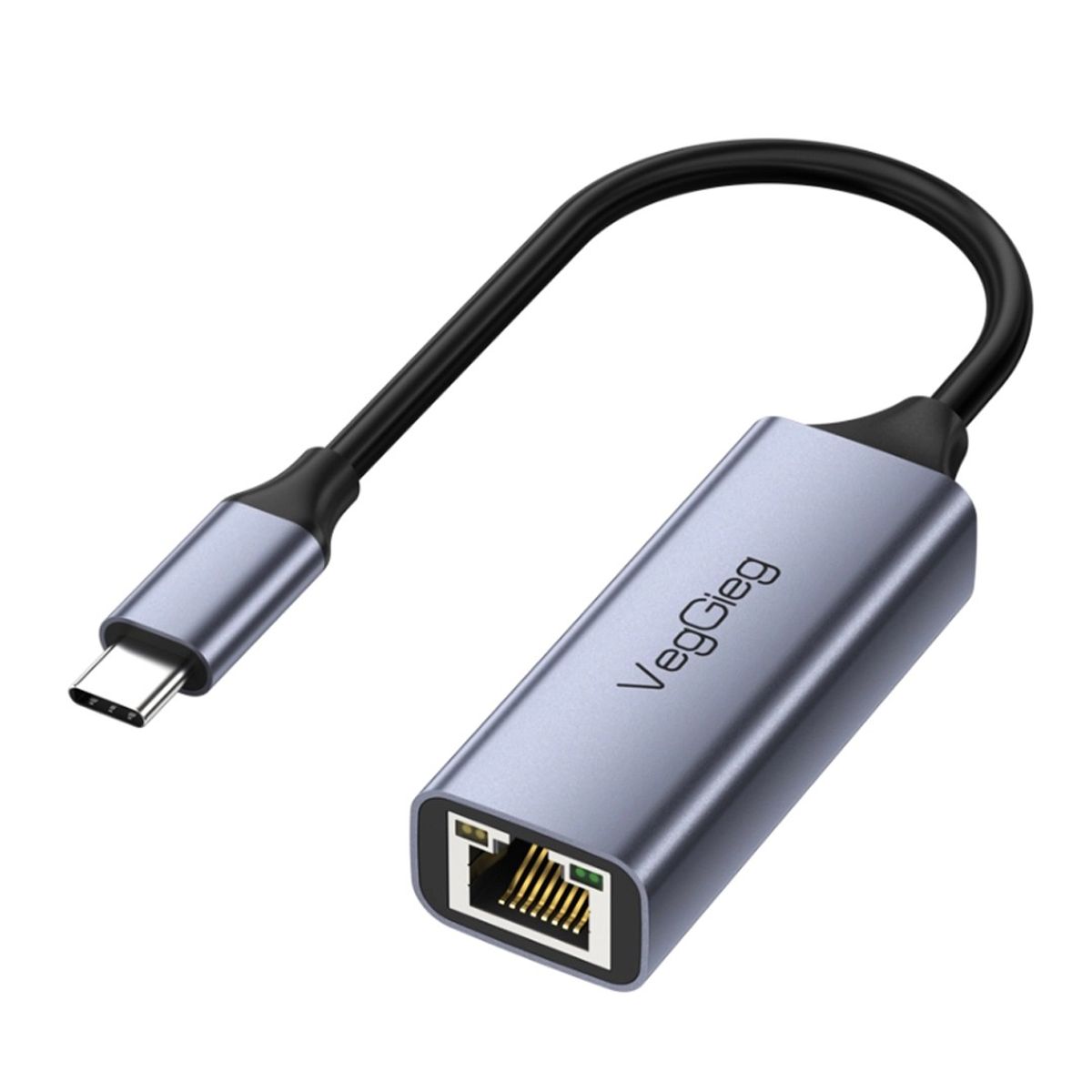 GENERICO - Adaptador Veggieg Ethernet Usb TIPO C 3.0 A Rj45 Lan Ethernet 10/100/1000 Mbps Nintendo Pc Notebook