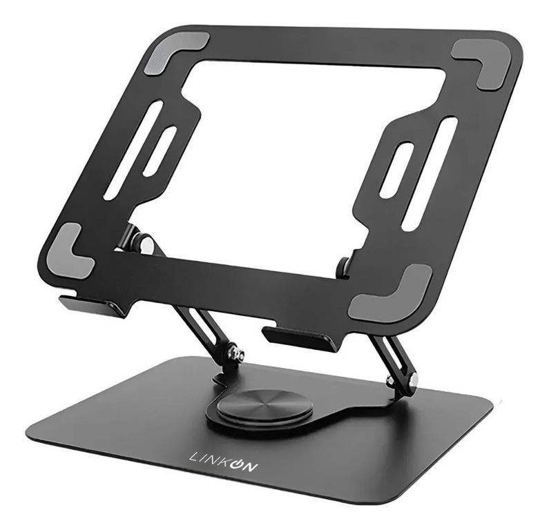 GENERICO Soporte Base Aluminio Para Notebook Macbook Giro 360 Linkon