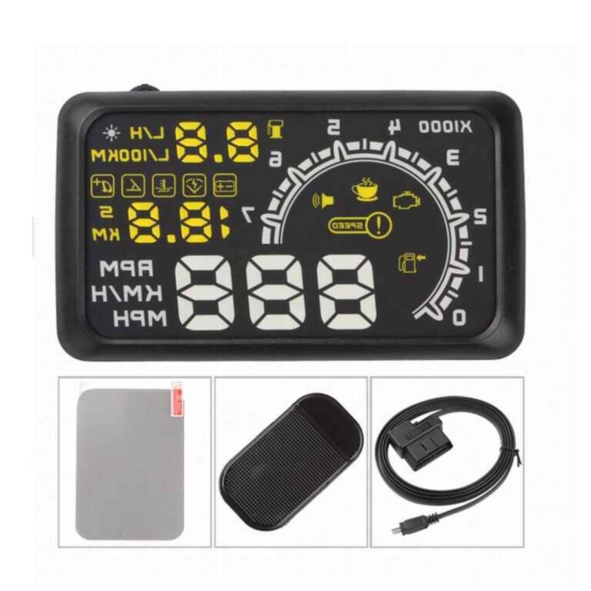 GENERICO - Velocímetro Proyector Marcadores Parabrisa Obd2 Auto